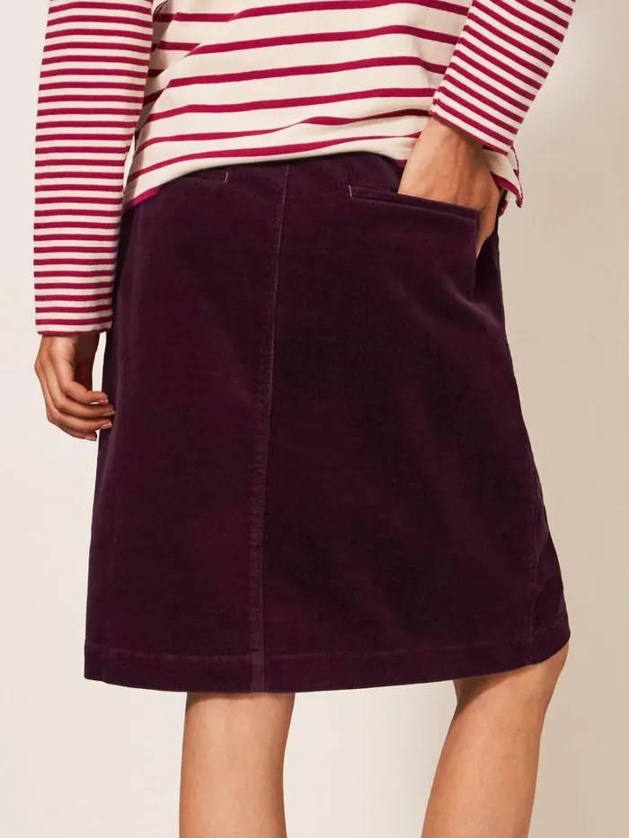 White Stuff SKIRTS Melody Organic Cord Skirt Dk Plum 8211 Women White Stuff SKIRTS Melody Organic Cord Skirt Dk Plum 8211 Women