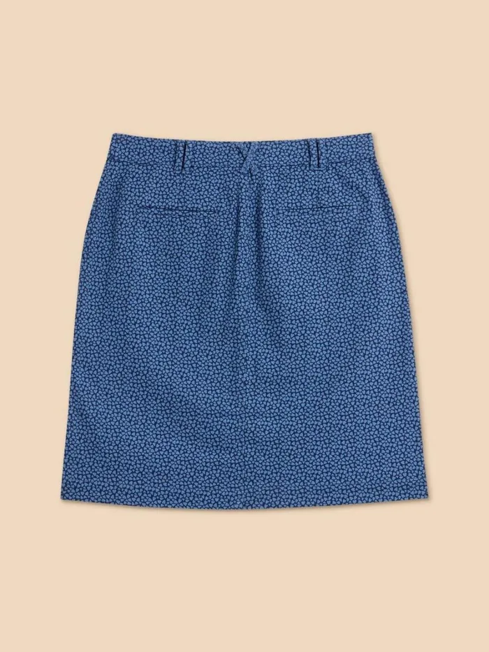 White Stuff SKIRTS Melody Twill Skirt Blue Print 8211 Women White Stuff SKIRTS Melody Twill Skirt Blue Print 8211 Women