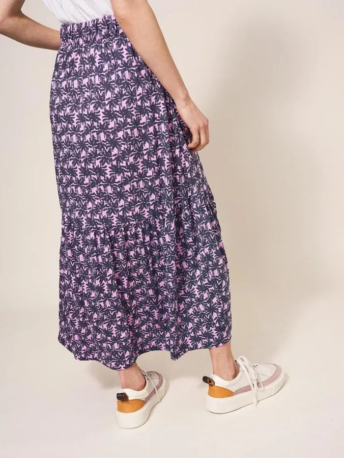 White Stuff SKIRTS Mia Jersey Midi Skirt Pink Multi 8211 Women White Stuff SKIRTS Mia Jersey Midi Skirt Pink Multi 8211 Women