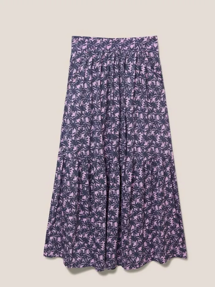 White Stuff SKIRTS Mia Jersey Midi Skirt Pink Multi 8211 Women White Stuff SKIRTS Mia Jersey Midi Skirt Pink Multi 8211 Women