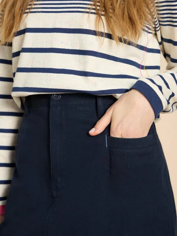 White Stuff SKIRTS Penny Midi Skirt Dark Navy 8211 Women White Stuff SKIRTS Penny Midi Skirt Dark Navy 8211 Women