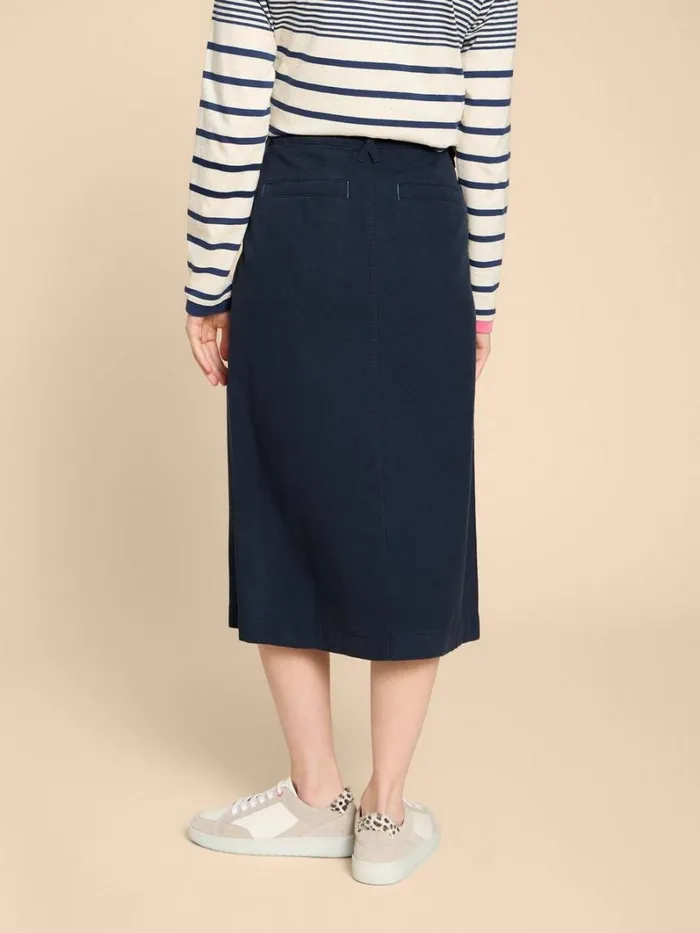White Stuff SKIRTS Penny Midi Skirt Dark Navy 8211 Women White Stuff SKIRTS Penny Midi Skirt Dark Navy 8211 Women