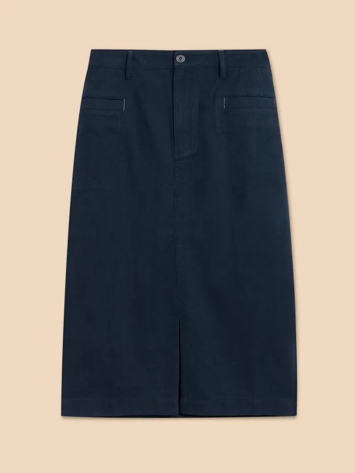 White Stuff SKIRTS Penny Midi Skirt Dark Navy 8211 Women White Stuff SKIRTS Penny Midi Skirt Dark Navy 8211 Women