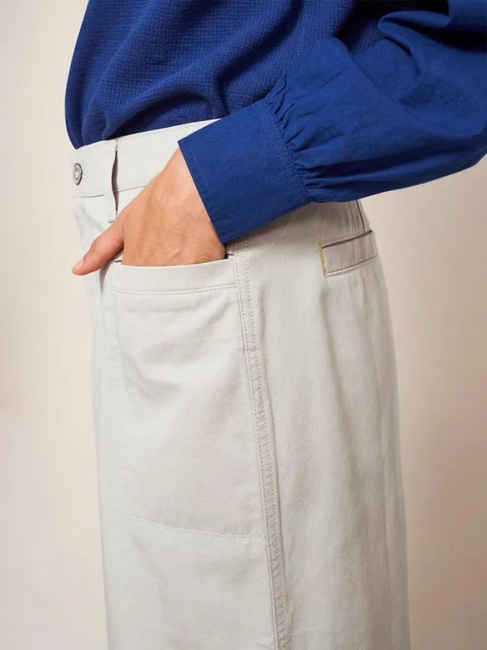 White Stuff SKIRTS Penny Midi Skirt Mid Grey 8211 Women White Stuff SKIRTS Penny Midi Skirt Mid Grey 8211 Women