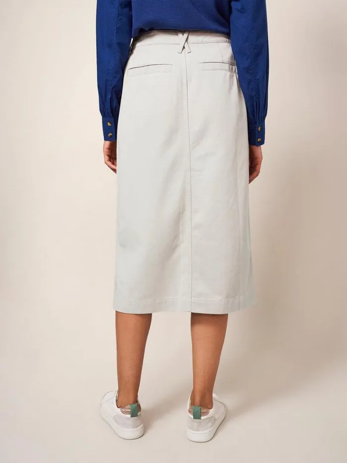 White Stuff SKIRTS Penny Midi Skirt Mid Grey 8211 Women White Stuff SKIRTS Penny Midi Skirt Mid Grey 8211 Women