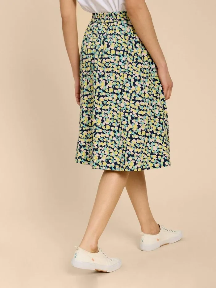 White Stuff SKIRTS Sarah Eco Vero Knee Skirt Navy Print 8211 Women White Stuff SKIRTS Sarah Eco Vero Knee Skirt Navy Print 8211 Women