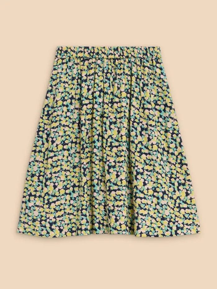 White Stuff SKIRTS Sarah Eco Vero Knee Skirt Navy Print 8211 Women White Stuff SKIRTS Sarah Eco Vero Knee Skirt Navy Print 8211 Women