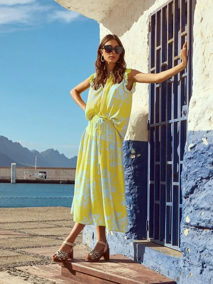 White Stuff SKIRTS Seema Eco Vero Midi Skirt Yellow Print 8211 Women White Stuff SKIRTS Seema Eco Vero Midi Skirt Yellow Print 8211 Women