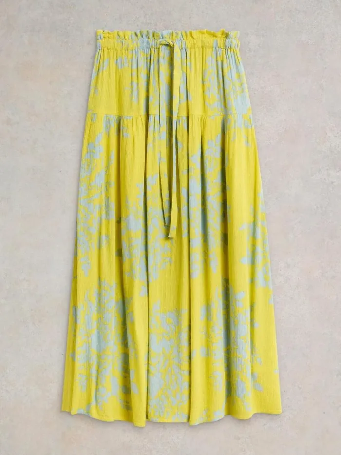 White Stuff SKIRTS Seema Eco Vero Midi Skirt Yellow Print 8211 Women White Stuff SKIRTS Seema Eco Vero Midi Skirt Yellow Print 8211 Women
