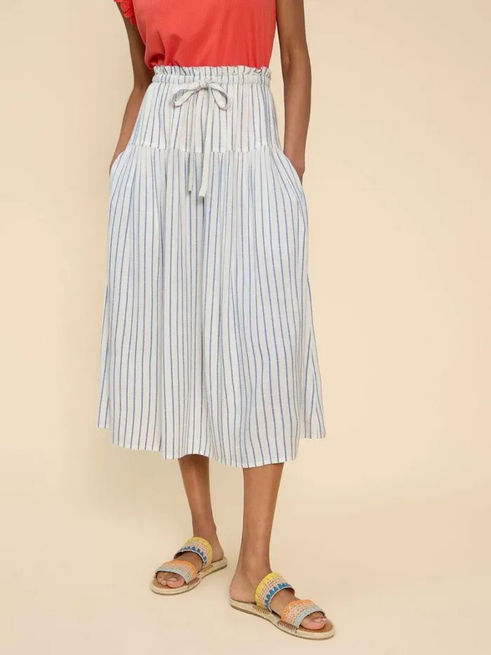 White Stuff SKIRTS Seema Eco Vero Stripe Skirt Ivory Multi 8211 Women