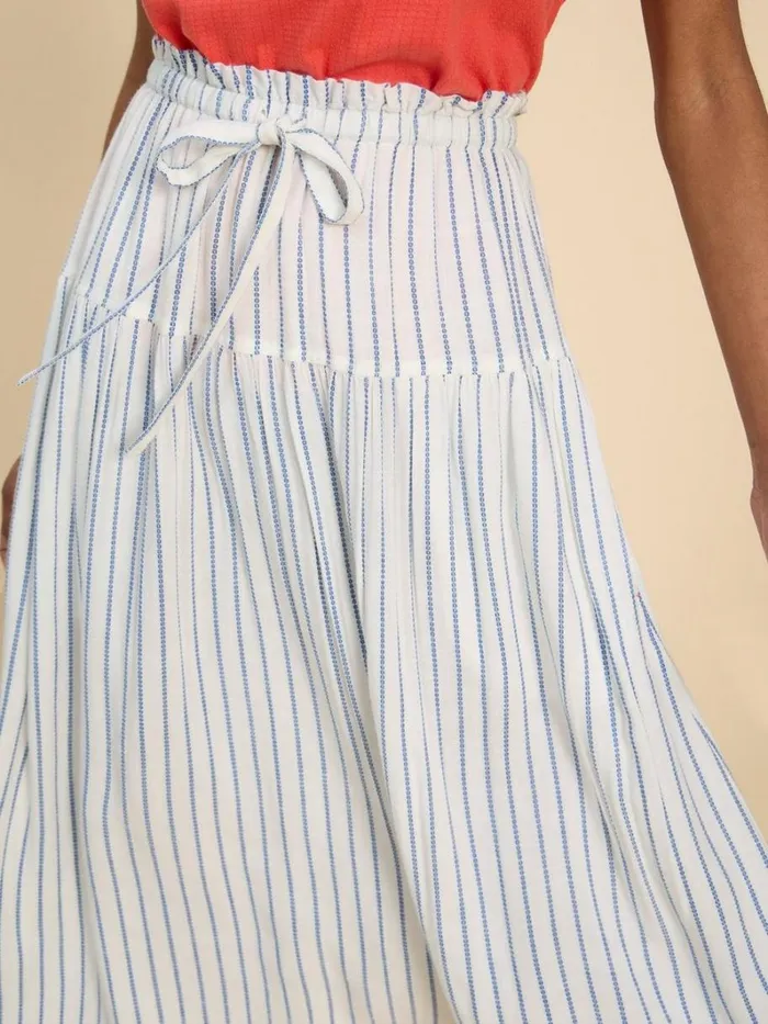 White Stuff SKIRTS Seema Eco Vero Stripe Skirt Ivory Multi 8211 Women White Stuff SKIRTS Seema Eco Vero Stripe Skirt Ivory Multi 8211 Women