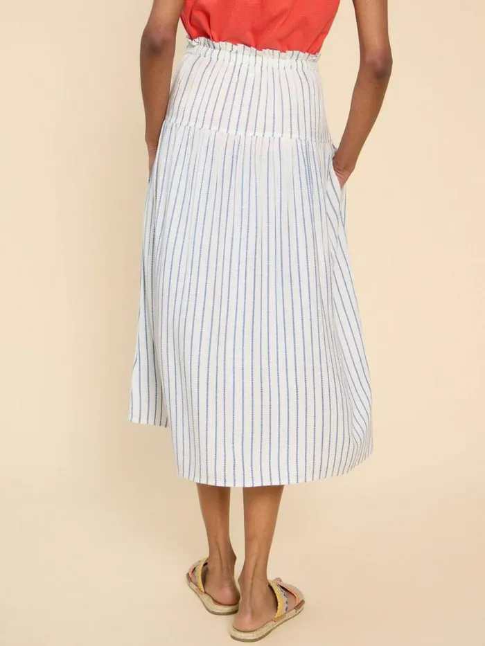 White Stuff SKIRTS Seema Eco Vero Stripe Skirt Ivory Multi 8211 Women White Stuff SKIRTS Seema Eco Vero Stripe Skirt Ivory Multi 8211 Women