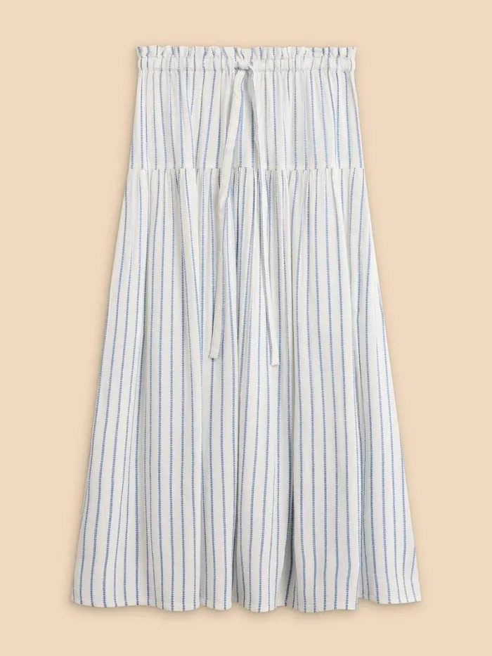 White Stuff SKIRTS Seema Eco Vero Stripe Skirt Ivory Multi 8211 Women White Stuff SKIRTS Seema Eco Vero Stripe Skirt Ivory Multi 8211 Women