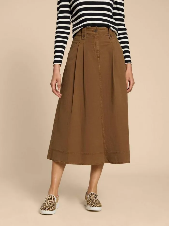 White Stuff SKIRTS Tara Chino Skirt Mid Tan 8211 Women