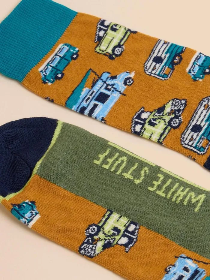 White Stuff SOCKS Campervan Ankle Sock Yellow Multi 8211 Men