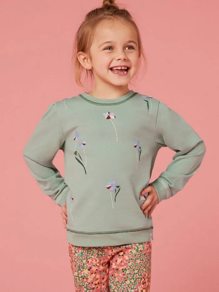 White Stuff SWEATS Bouquet Jersey Sweat Green Multi 8211 Kids White Stuff SWEATS Bouquet Jersey Sweat Green Multi 8211 Kids