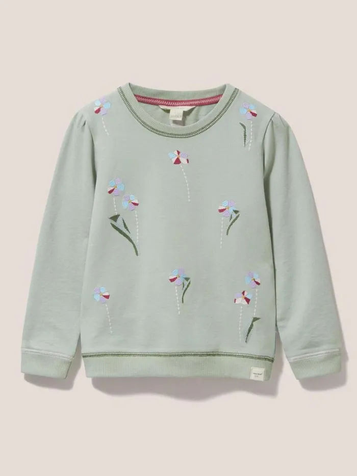 White Stuff SWEATS Bouquet Jersey Sweat Green Multi 8211 Kids White Stuff SWEATS Bouquet Jersey Sweat Green Multi 8211 Kids