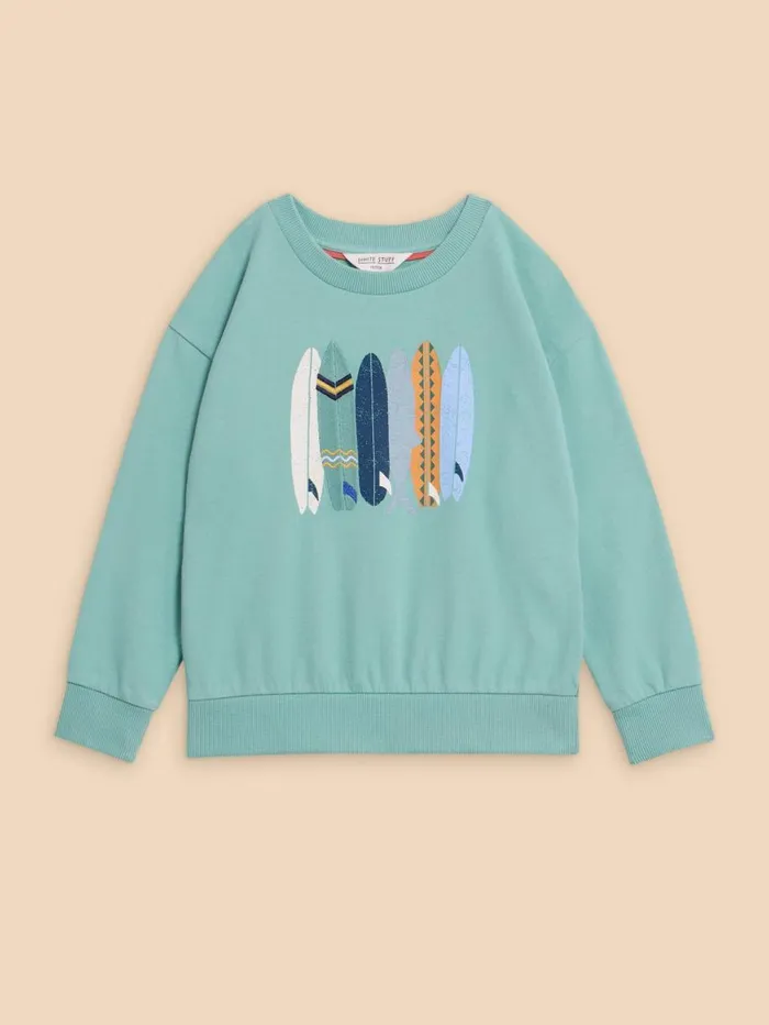 White Stuff SWEATS Fish Surfboard Graphic Sweat Mint Green 8211 Kids White Stuff SWEATS Fish Surfboard Graphic Sweat Mint Green 8211 Kids