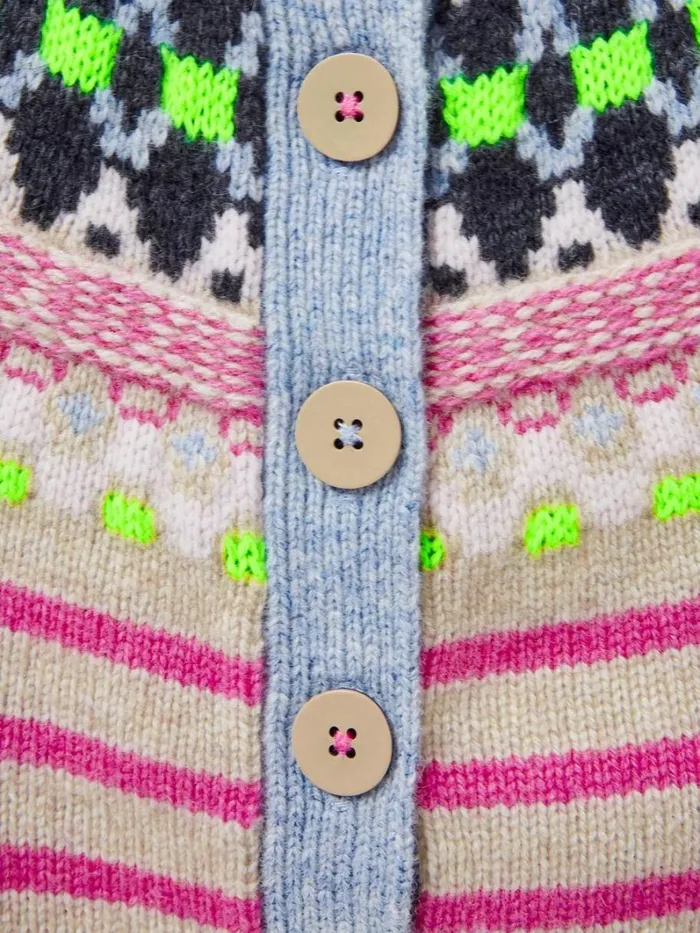 White Stuff SWEATS Woodland Fairisle Cardi Kids Natural Multi 8211 Kids