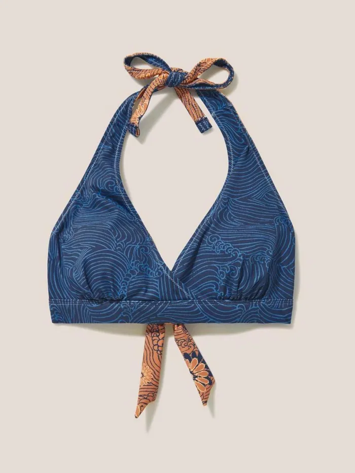 White Stuff SWIMWEAR Sunshine Reversible Bikini Top Navy Print 8211 Women White Stuff SWIMWEAR Sunshine Reversible Bikini Top Navy Print 8211 Women