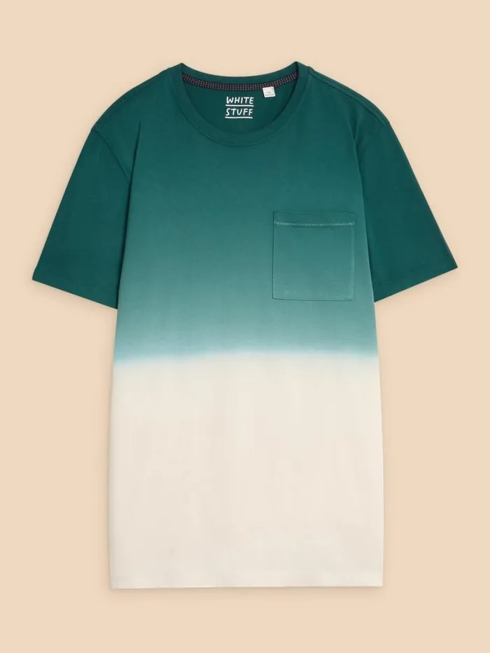 White Stuff TSHIRTS Abersoch Dip Dye SS Tee Teal Multi 8211 Men White Stuff TSHIRTS Abersoch Dip Dye SS Tee Teal Multi 8211 Men