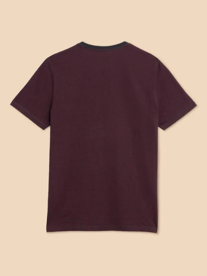 White Stuff TSHIRTS Abersoch SS Stripe Tee Plum Multi 8211 Men White Stuff TSHIRTS Abersoch SS Stripe Tee Plum Multi 8211 Men