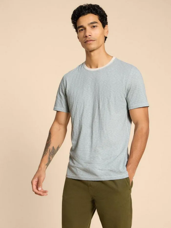 White Stuff TSHIRTS Abersoch SS Stripe Tee White Multi 8211 Men