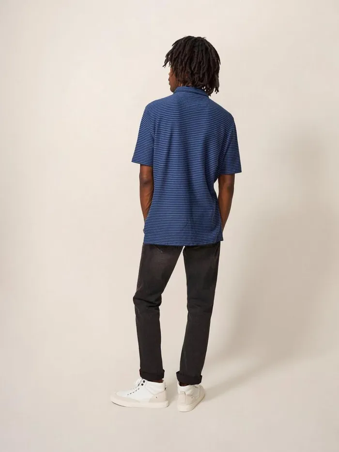 White Stuff TSHIRTS Burston Striped SS Polo Dark Navy 8211 Men White Stuff TSHIRTS Burston Striped SS Polo Dark Navy 8211 Men