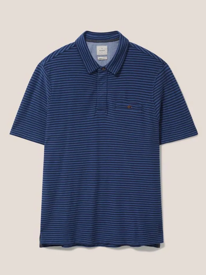 White Stuff TSHIRTS Burston Striped SS Polo Dark Navy 8211 Men White Stuff TSHIRTS Burston Striped SS Polo Dark Navy 8211 Men