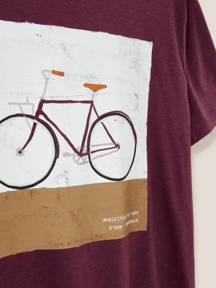 White Stuff TSHIRTS City Cruiser Graphic Tshirt Mid Plum 8211 Men White Stuff TSHIRTS City Cruiser Graphic Tshirt Mid Plum 8211 Men