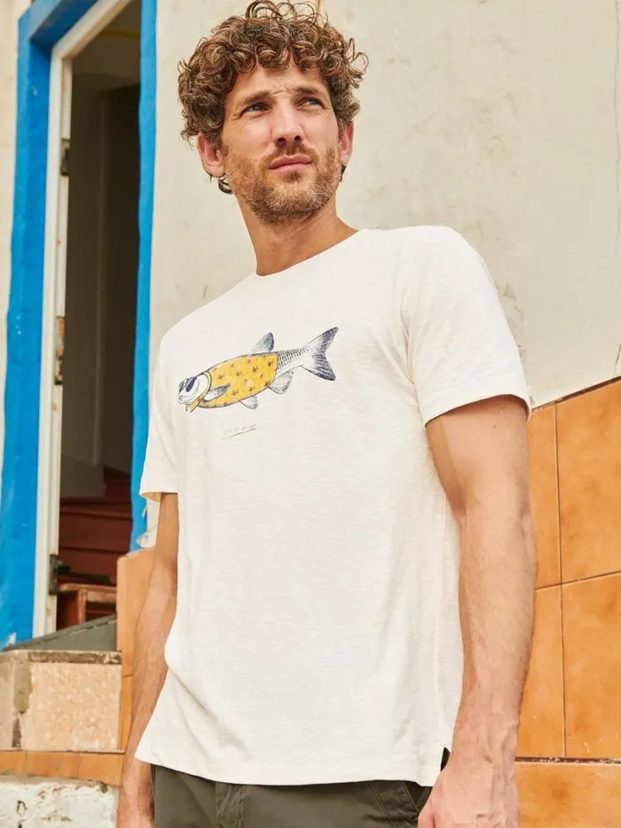 White Stuff TSHIRTS Out Of Offish Graphic Tee White Print 8211 Men White Stuff TSHIRTS Out Of Offish Graphic Tee White Print 8211 Men