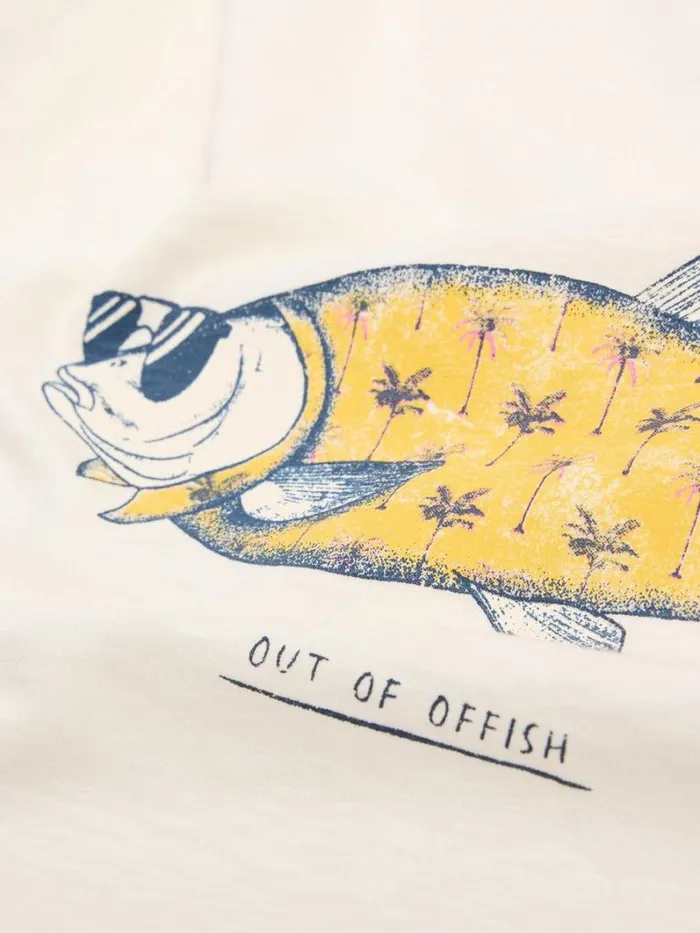 White Stuff TSHIRTS Out Of Offish Graphic Tee White Print 8211 Men White Stuff TSHIRTS Out Of Offish Graphic Tee White Print 8211 Men