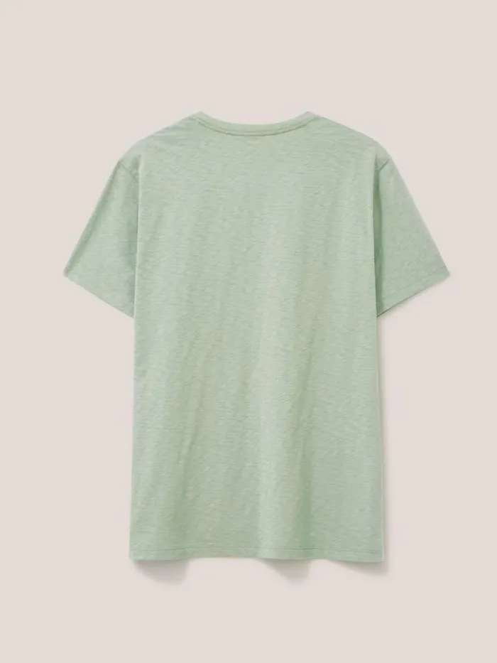 White Stuff TSHIRTS Palm Springs Graphic Tee Dusty Green 8211 Men White Stuff TSHIRTS Palm Springs Graphic Tee Dusty Green 8211 Men