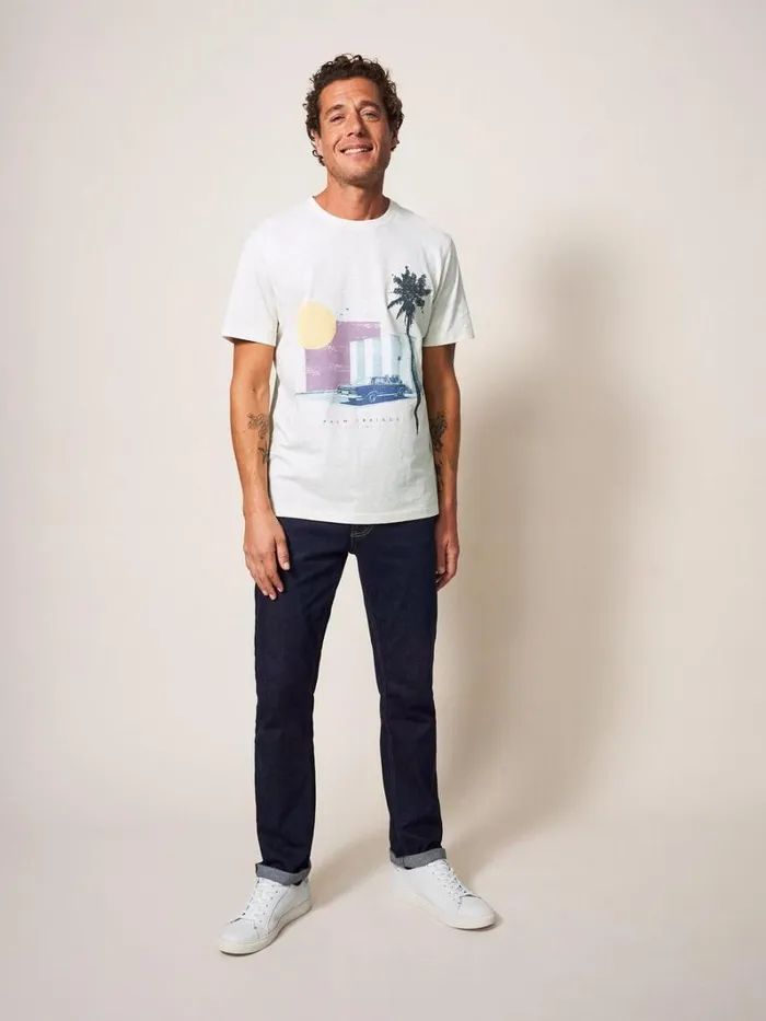 White Stuff TSHIRTS Palm Springs Graphic Tee Natural White 8211 Men