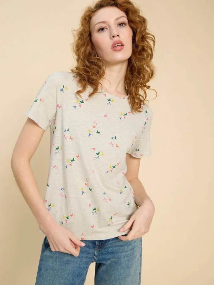 White Stuff TOPS and TEES ABBIE PRINT TEE Natural Print 8211 Women White Stuff TOPS and TEES ABBIE PRINT TEE Natural Print 8211 Women