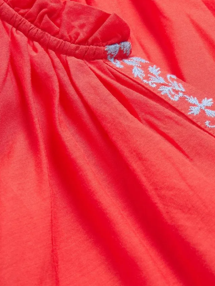 White Stuff TOPS and TEES Anna Cotton Embroidered Top Orange Multi 8211 Women White Stuff TOPS and TEES Anna Cotton Embroidered Top Orange Multi 8211 Women
