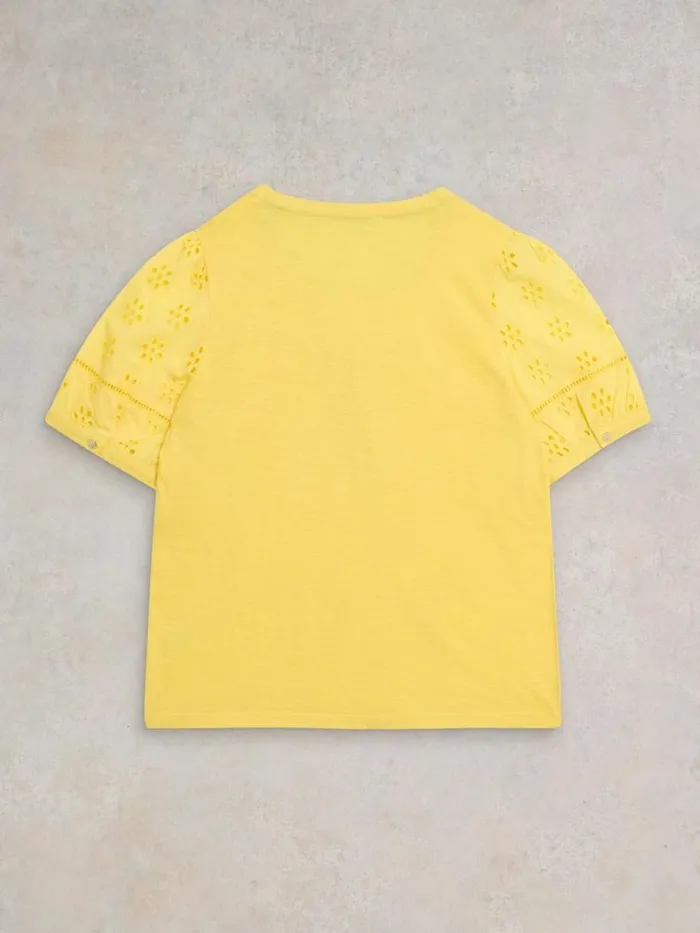 White Stuff TOPS and TEES BELLA BRODERIE MIX TOP Bright Yellow 8211 Women White Stuff TOPS and TEES BELLA BRODERIE MIX TOP Bright Yellow 8211 Women
