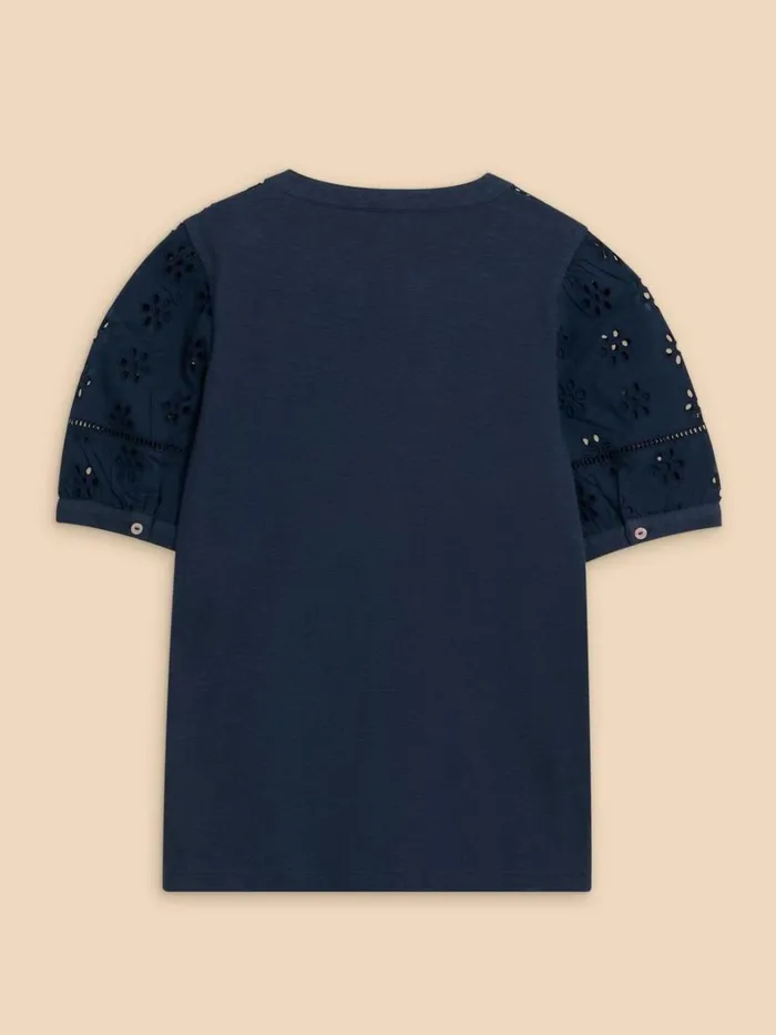 White Stuff TOPS and TEES BELLA BRODERIE MIX TOP French Navy 8211 Women White Stuff TOPS and TEES BELLA BRODERIE MIX TOP French Navy 8211 Women