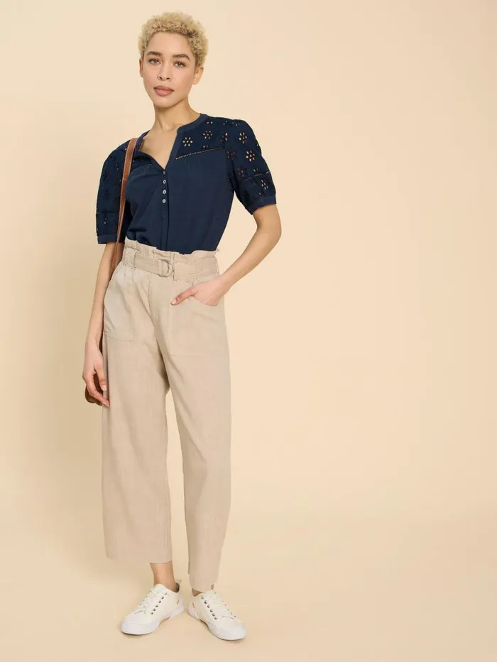 White Stuff TOPS and TEES BELLA BRODERIE MIX TOP French Navy 8211 Women White Stuff TOPS and TEES BELLA BRODERIE MIX TOP French Navy 8211 Women