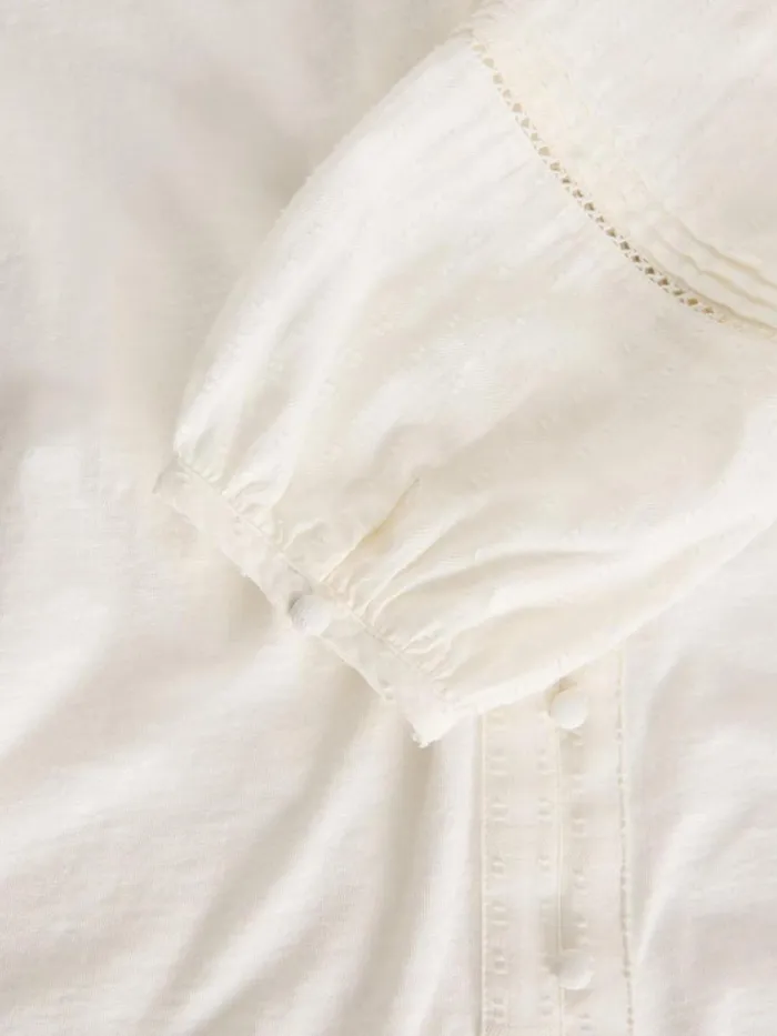 White Stuff TOPS and TEES BLOSSOM BUTTON NECK BOHO TOP Natural White 8211 Women White Stuff TOPS and TEES BLOSSOM BUTTON NECK BOHO TOP Natural White 8211 Women