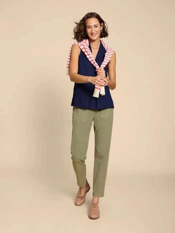 White Stuff TOPS and TEES CELIA MIX JERSEY SHIRT French Navy 8211 Women