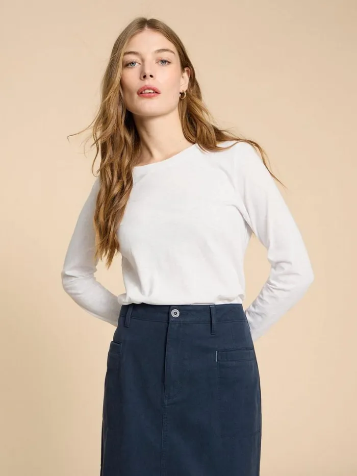 White Stuff TOPS and TEES CLARA LS TEE Brilliant White 8211 Women