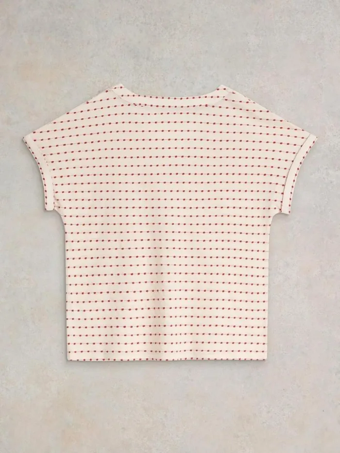 White Stuff TOPS and TEES EMBROIDERED STRIPE V NECK TEE Natural Multi 8211 Women White Stuff TOPS and TEES EMBROIDERED STRIPE V NECK TEE Natural Multi 8211 Women