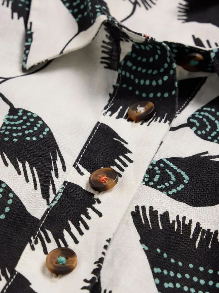 White Stuff TOPS and TEES Evelyn Sleeveless Linen Tunic Black Print 8211 Women White Stuff TOPS and TEES Evelyn Sleeveless Linen Tunic Black Print 8211 Women
