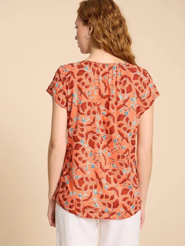 White Stuff TOPS and TEES Keri Cotton Organic Top Pink Multi 8211 Women White Stuff TOPS and TEES Keri Cotton Organic Top Pink Multi 8211 Women