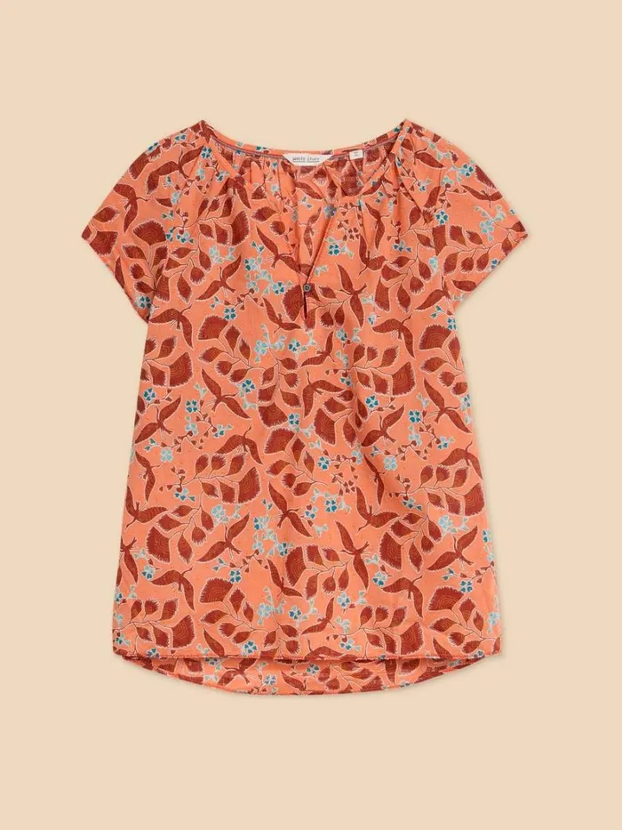 White Stuff TOPS and TEES Keri Cotton Organic Top Pink Multi 8211 Women White Stuff TOPS and TEES Keri Cotton Organic Top Pink Multi 8211 Women