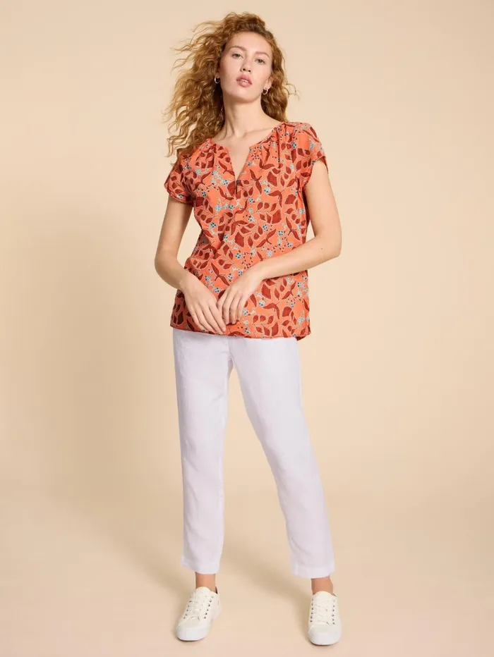 White Stuff TOPS and TEES Keri Cotton Organic Top Pink Multi 8211 Women White Stuff TOPS and TEES Keri Cotton Organic Top Pink Multi 8211 Women