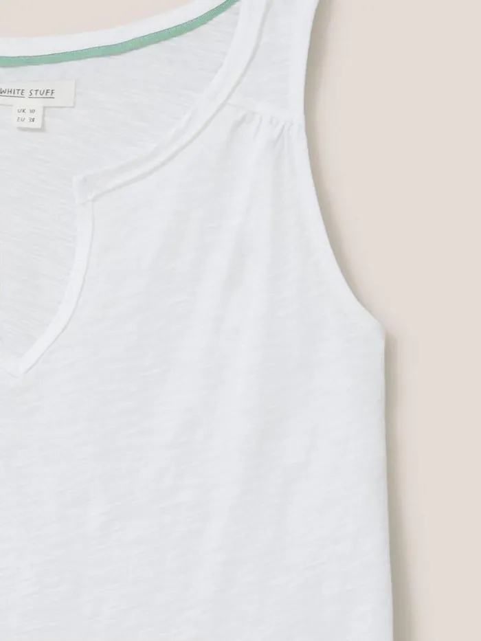 White Stuff TOPS and TEES Laila Notch Neck Vest Brilliant White 8211 Women White Stuff TOPS and TEES Laila Notch Neck Vest Brilliant White 8211 Women