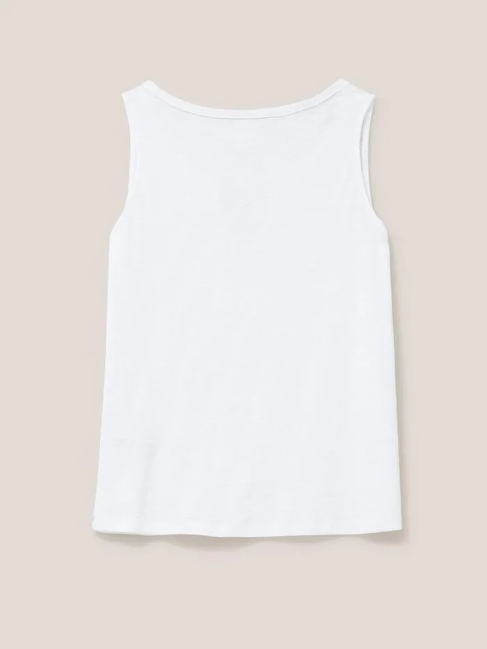 White Stuff TOPS and TEES Laila Notch Neck Vest Brilliant White 8211 Women White Stuff TOPS and TEES Laila Notch Neck Vest Brilliant White 8211 Women