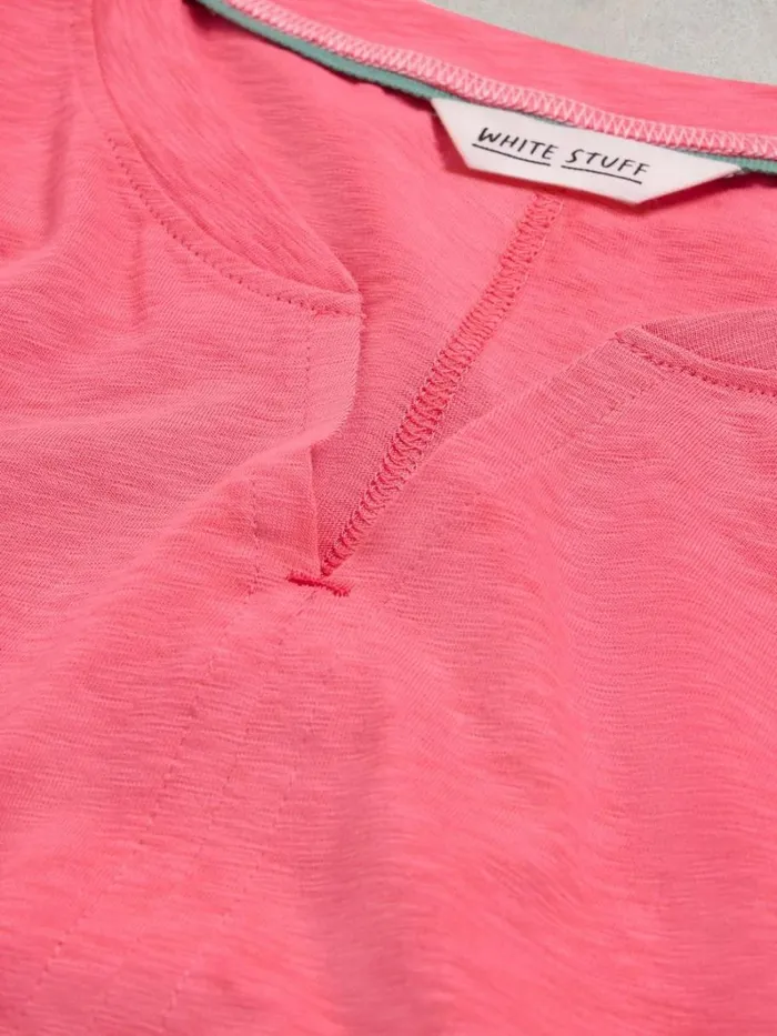 White Stuff TOPS and TEES NELLY NOTCH NECK COTTON TEE Light Pink 8211 Women White Stuff TOPS and TEES NELLY NOTCH NECK COTTON TEE Light Pink 8211 Women